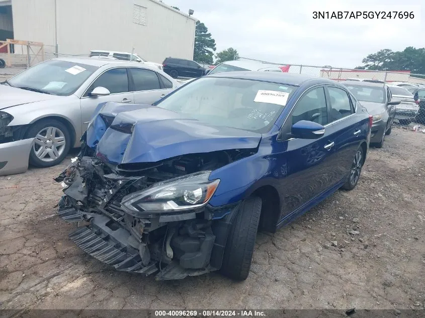 3N1AB7AP5GY247696 2016 Nissan Sentra Sr