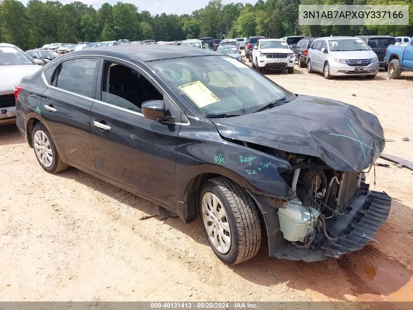 2016 Nissan Sentra S VIN: 3N1AB7APXGY337166 Lot: 40131413