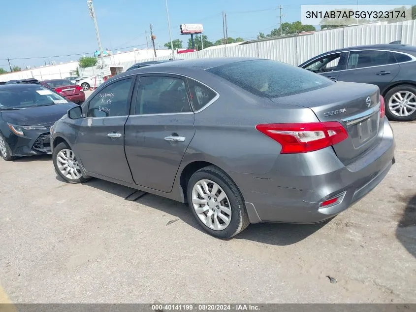 3N1AB7AP5GY323174 2016 Nissan Sentra S/Sv/Sr/Sl