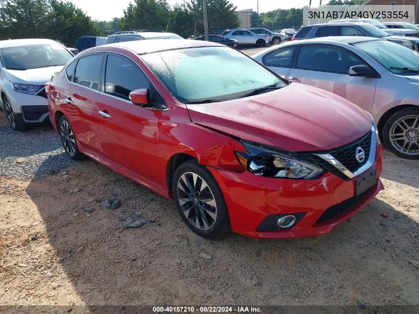 2016 Nissan Sentra Sr VIN: 3N1AB7AP4GY253554 Lot: 40157210