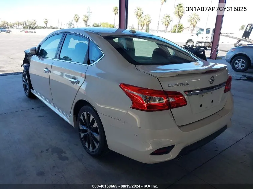 3N1AB7AP7GY316825 2016 Nissan Sentra Sr