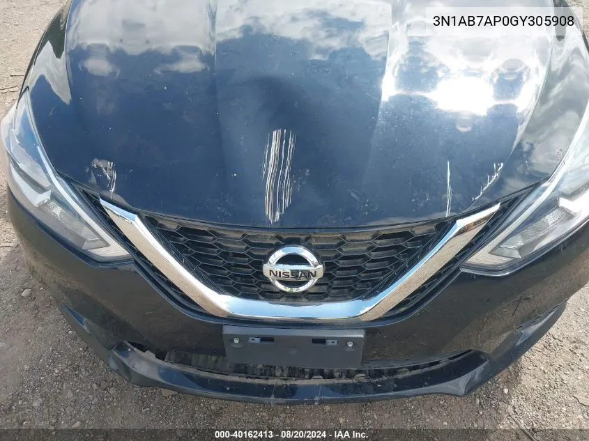 3N1AB7AP0GY305908 2016 Nissan Sentra Sv