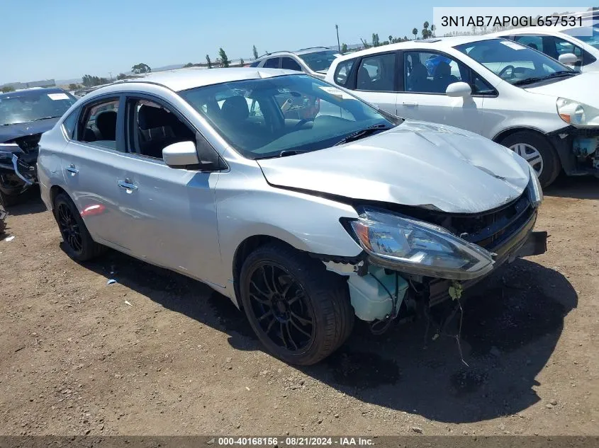 3N1AB7AP0GL657531 2016 Nissan Sentra Fe+ S/S/Sl/Sr/Sv