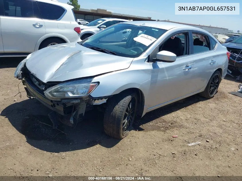 3N1AB7AP0GL657531 2016 Nissan Sentra Fe+ S/S/Sl/Sr/Sv