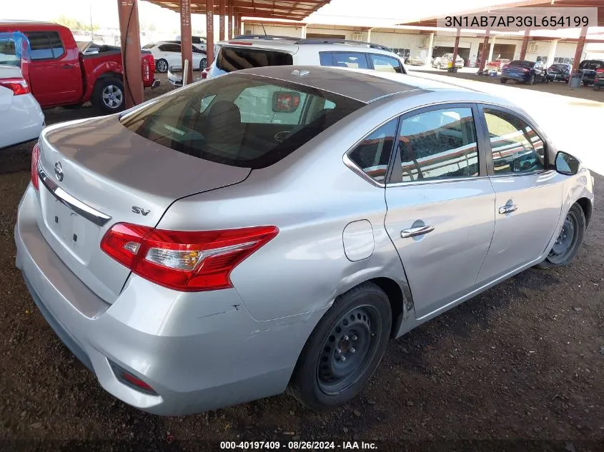 3N1AB7AP3GL654199 2016 Nissan Sentra Sv