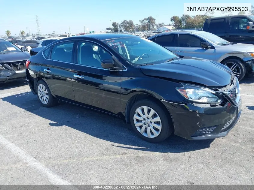 2016 Nissan Sentra S VIN: 3N1AB7APXGY295503 Lot: 40220852