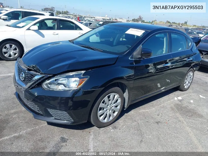 2016 Nissan Sentra S VIN: 3N1AB7APXGY295503 Lot: 40220852