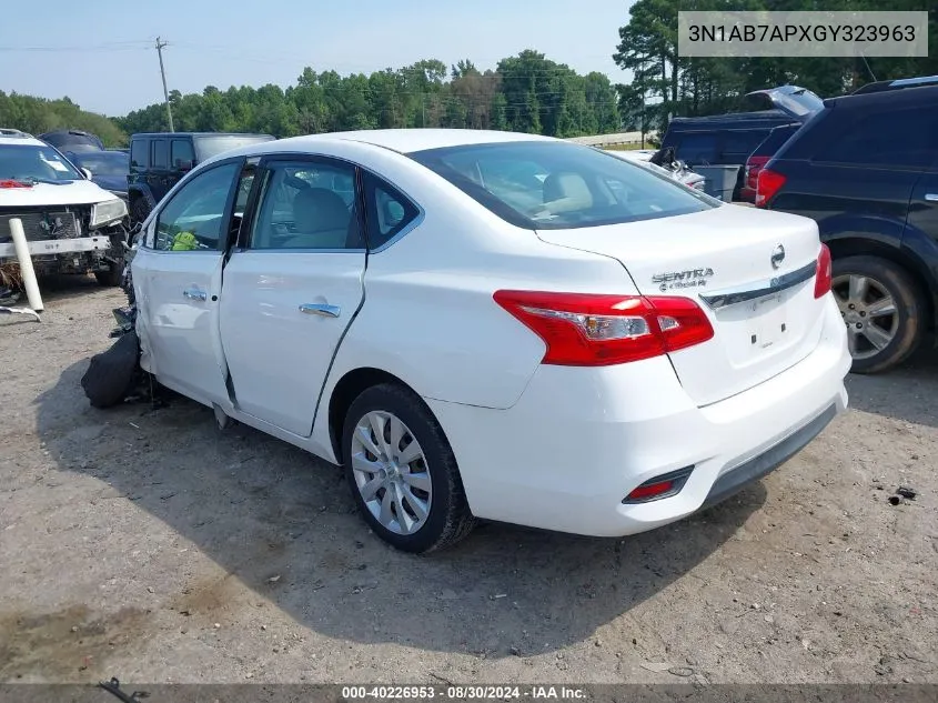 3N1AB7APXGY323963 2016 Nissan Sentra S