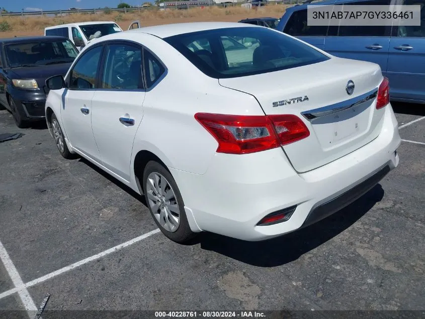 3N1AB7AP7GY336461 2016 Nissan Sentra S