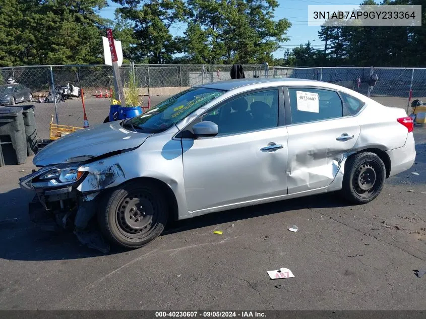 3N1AB7AP9GY233364 2016 Nissan Sentra Fe+ S/S/Sl/Sr/Sv