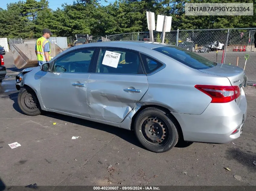 3N1AB7AP9GY233364 2016 Nissan Sentra Fe+ S/S/Sl/Sr/Sv