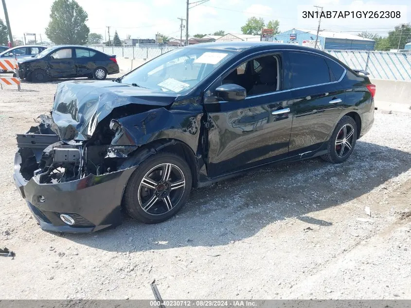 2016 Nissan Sentra Fe+ S/S/Sl/Sr/Sv VIN: 3N1AB7AP1GY262308 Lot: 40230712