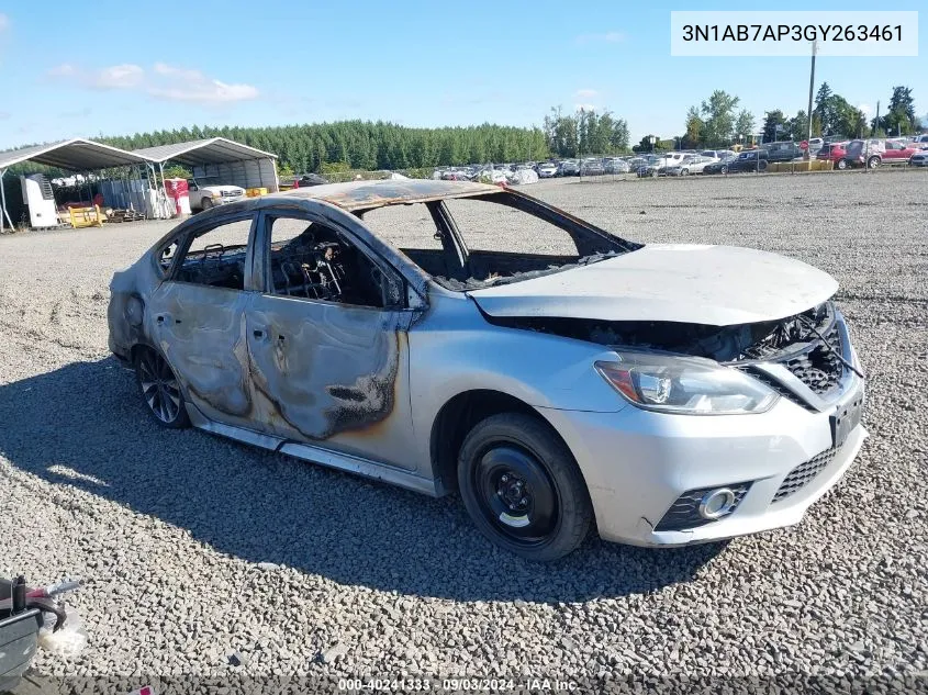 2016 Nissan Sentra Fe+ S/S/Sl/Sr/Sv VIN: 3N1AB7AP3GY263461 Lot: 40241333