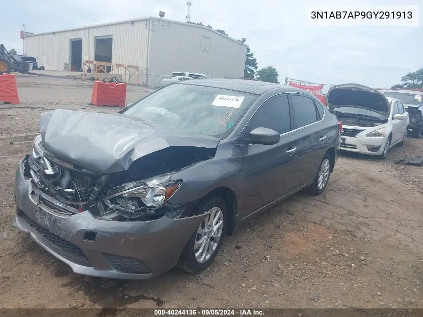 2016 Nissan Sentra Sv VIN: 3N1AB7AP9GY291913 Lot: 40244136