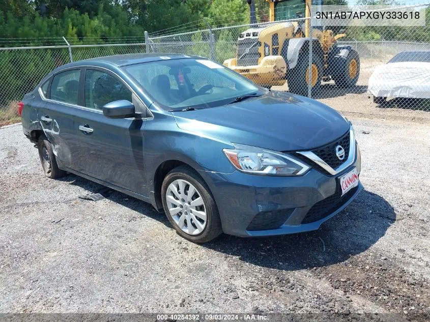 3N1AB7APXGY333618 2016 Nissan Sentra Sv