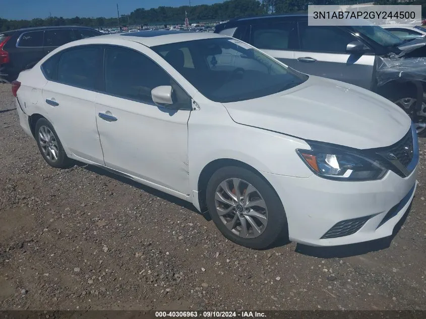 3N1AB7AP2GY244500 2016 Nissan Sentra Sv