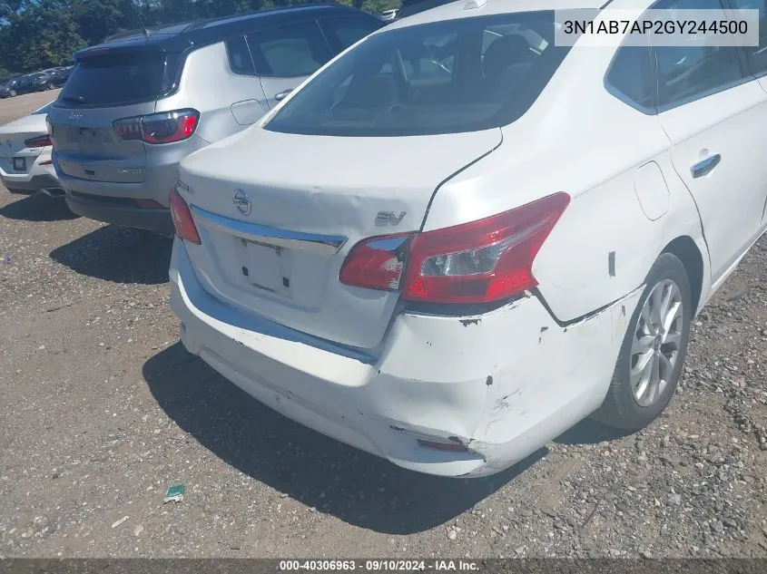 3N1AB7AP2GY244500 2016 Nissan Sentra Sv