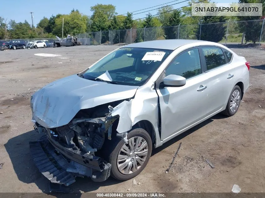 2016 Nissan Sentra Fe+ S/S/Sl/Sr/Sv VIN: 3N1AB7AP9GL641070 Lot: 40308442