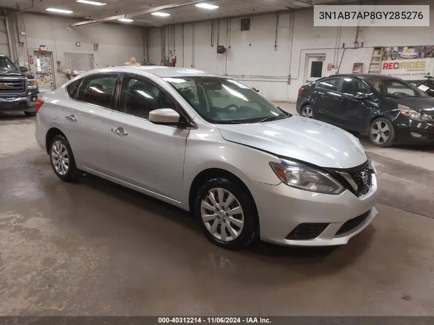 2016 Nissan Sentra Fe+ S/S/Sl/Sr/Sv VIN: 3N1AB7AP8GY285276 Lot: 40312214