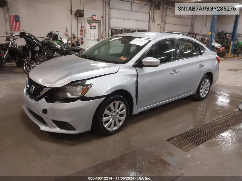 2016 Nissan Sentra Fe+ S/S/Sl/Sr/Sv VIN: 3N1AB7AP8GY285276 Lot: 40312214