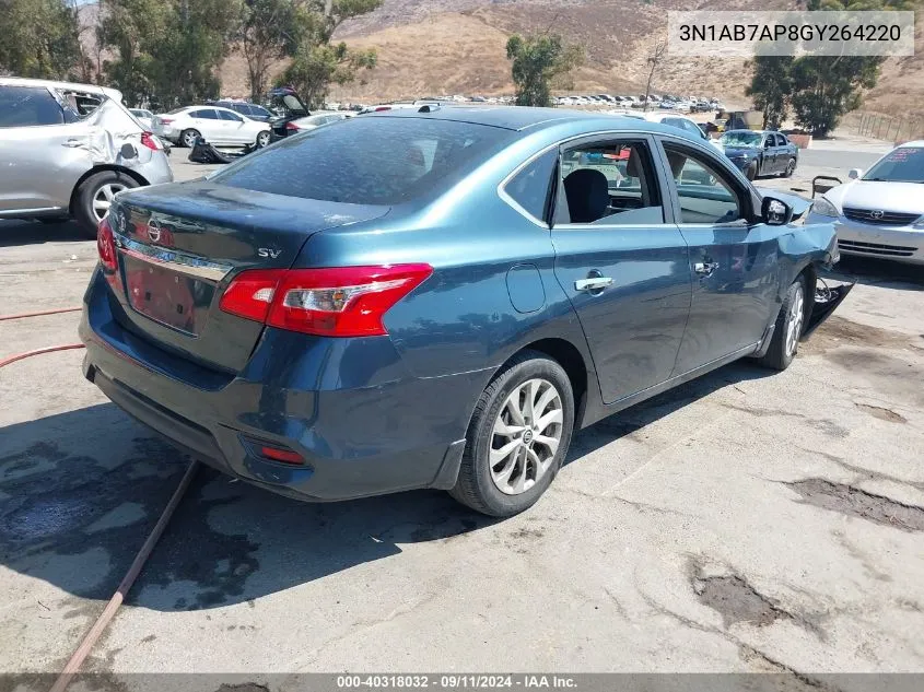 2016 Nissan Sentra S/Sv/Sr/Sl VIN: 3N1AB7AP8GY264220 Lot: 40318032