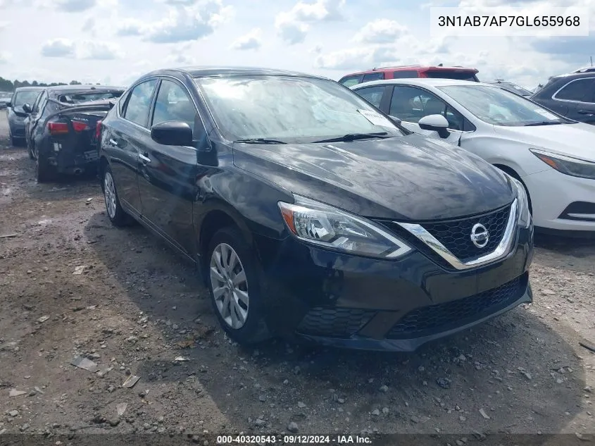 2016 Nissan Sentra Sv VIN: 3N1AB7AP7GL655968 Lot: 40320543