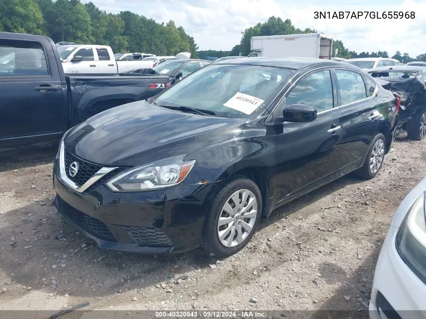 3N1AB7AP7GL655968 2016 Nissan Sentra Sv