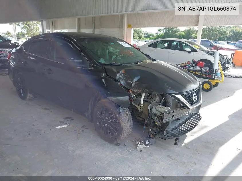 2016 Nissan Sentra S/Sv/Sr/Sl VIN: 3N1AB7AP1GL660874 Lot: 40324990