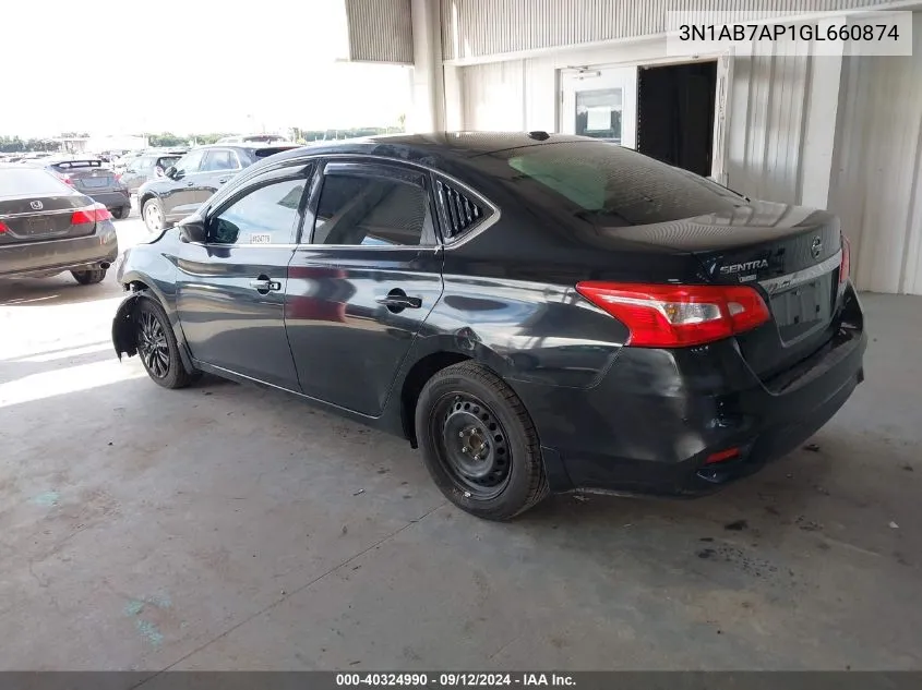 3N1AB7AP1GL660874 2016 Nissan Sentra S/Sv/Sr/Sl