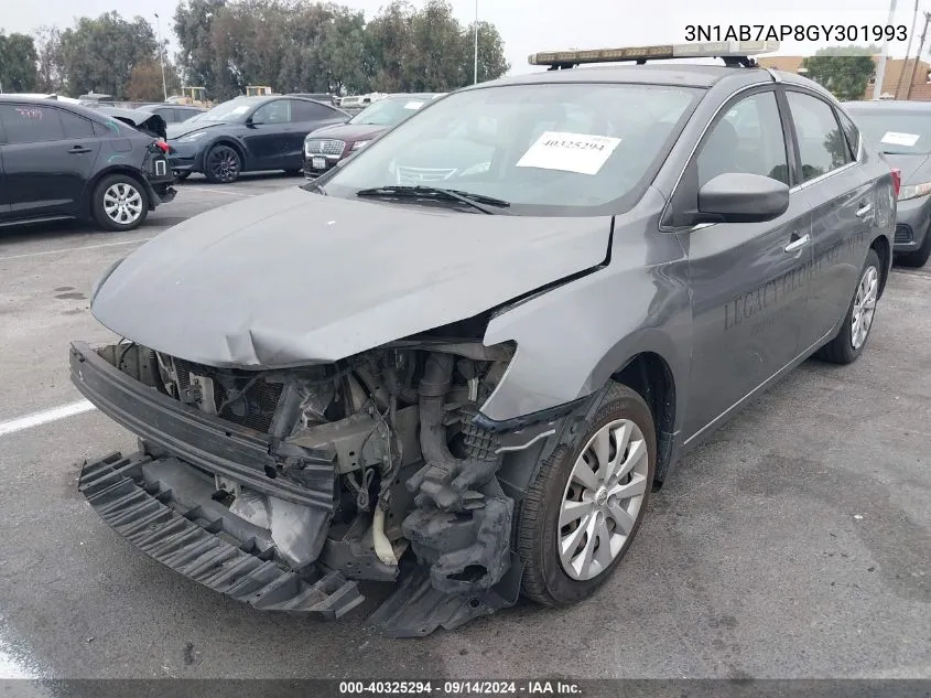 3N1AB7AP8GY301993 2016 Nissan Sentra S