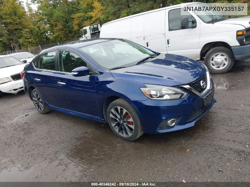 3N1AB7APXGY335157 2016 Nissan Sentra Sr