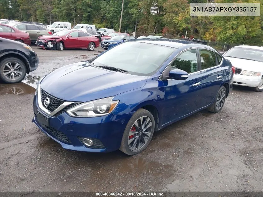 3N1AB7APXGY335157 2016 Nissan Sentra Sr