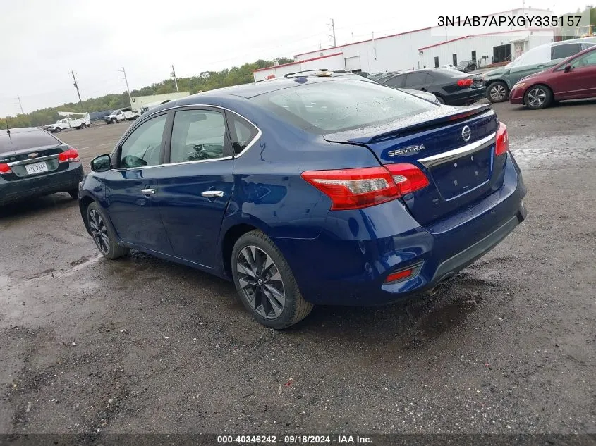 3N1AB7APXGY335157 2016 Nissan Sentra Sr