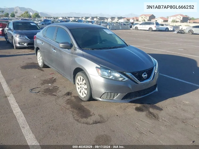 3N1AB7AP8GL666252 2016 Nissan Sentra S/Sv/Sr/Sl