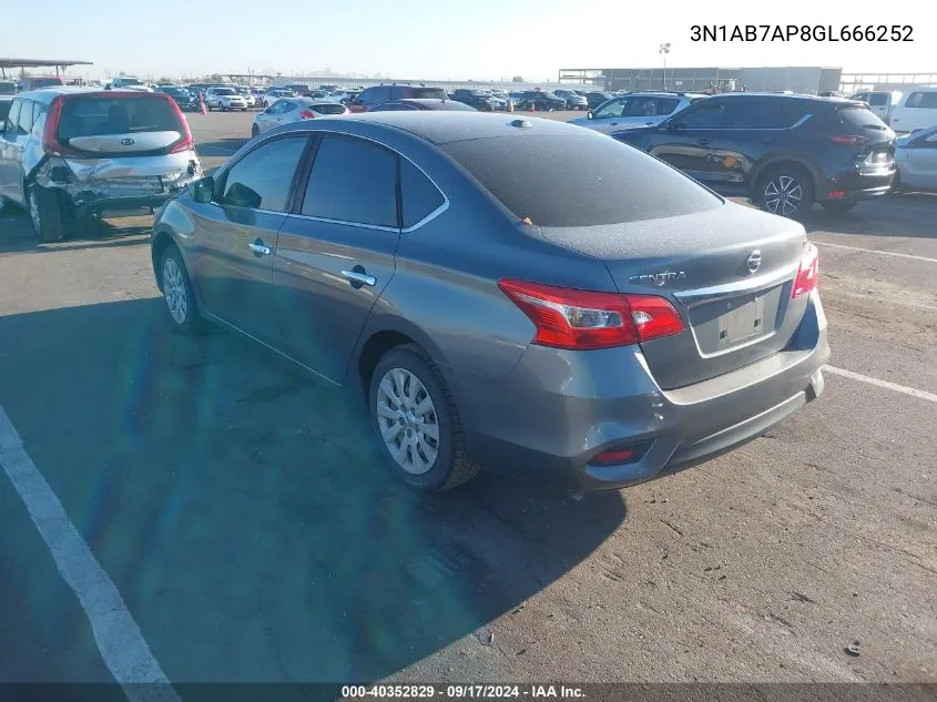 3N1AB7AP8GL666252 2016 Nissan Sentra S/Sv/Sr/Sl