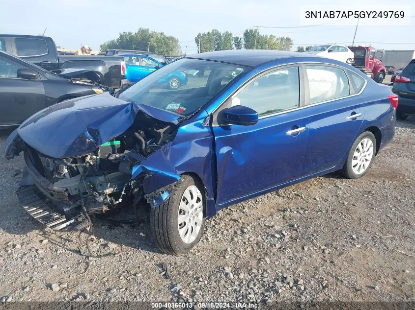 3N1AB7AP5GY249769 2016 Nissan Sentra S/Sv/Sr/Sl