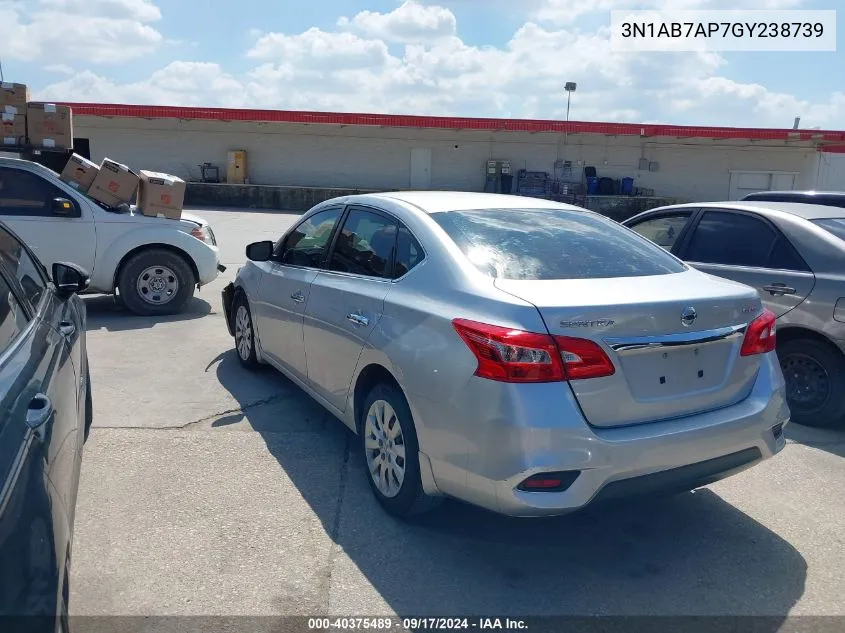 3N1AB7AP7GY238739 2016 Nissan Sentra S