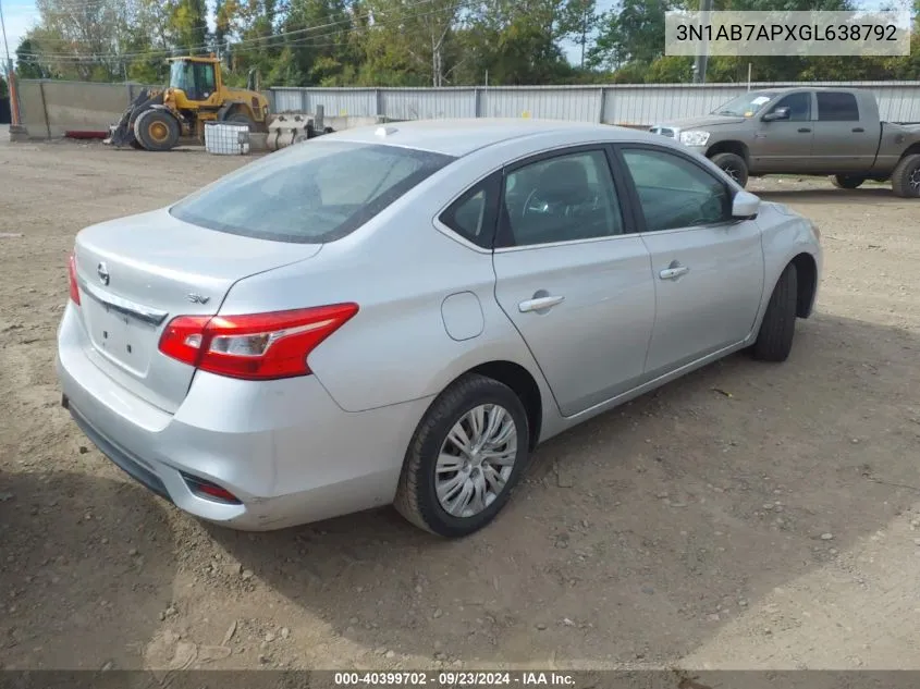 3N1AB7APXGL638792 2016 Nissan Sentra Fe+ S/S/Sl/Sr/Sv