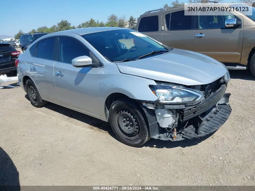 3N1AB7AP1GY216123 2016 Nissan Sentra Fe+ S/S/Sl/Sr/Sv