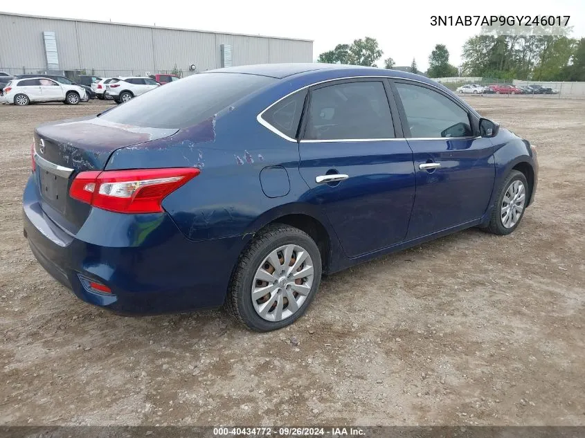 3N1AB7AP9GY246017 2016 Nissan Sentra S