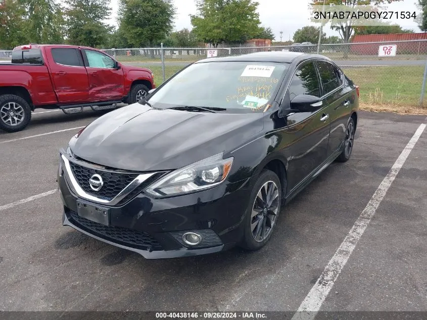 2016 Nissan Sentra Sr VIN: 3N1AB7AP0GY271534 Lot: 40438146