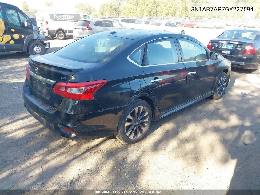 2016 Nissan Sentra Sr VIN: 3N1AB7AP7GY227594 Lot: 40453322