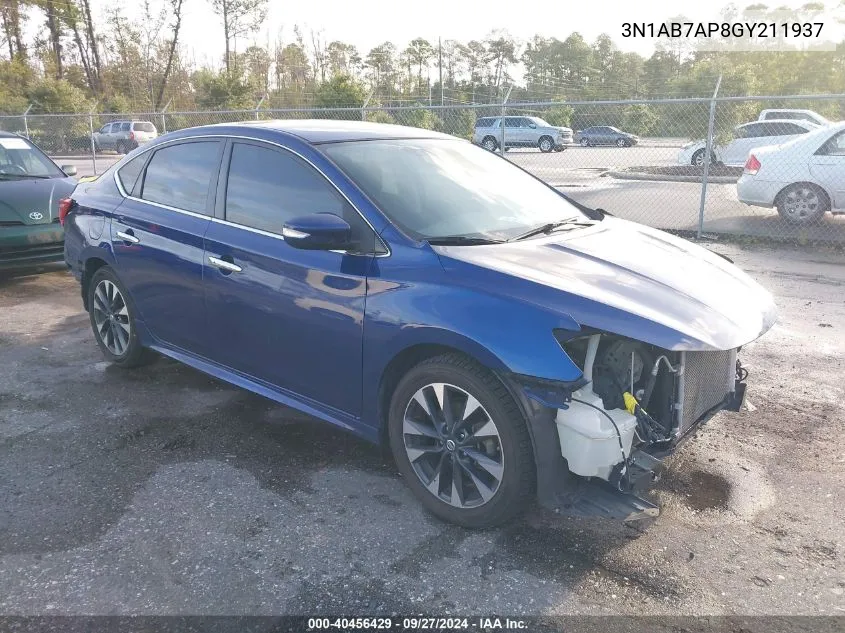 2016 Nissan Sentra Sr VIN: 3N1AB7AP8GY211937 Lot: 40456429