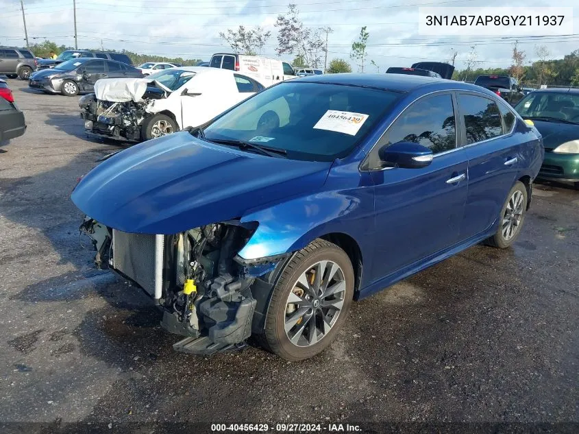 3N1AB7AP8GY211937 2016 Nissan Sentra Sr