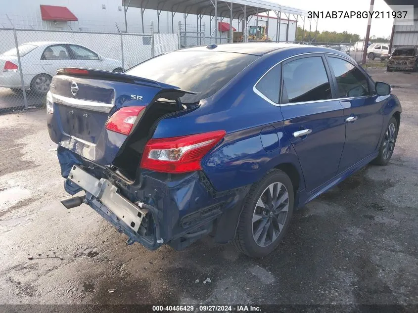 2016 Nissan Sentra Sr VIN: 3N1AB7AP8GY211937 Lot: 40456429