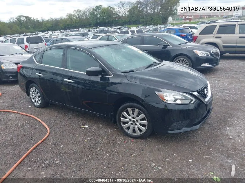 3N1AB7AP3GL664019 2016 Nissan Sentra Sv