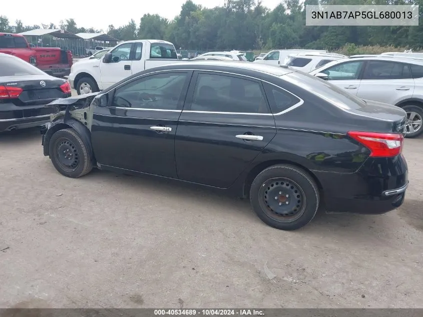 3N1AB7AP5GL680013 2016 Nissan Sentra Sv