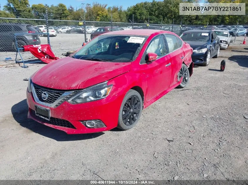 2016 Nissan Sentra Sr VIN: 3N1AB7AP7GY221861 Lot: 40611944