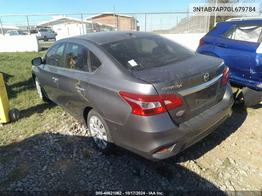 2016 Nissan Sentra Sv VIN: 3N1AB7AP7GL679784 Lot: 40621062