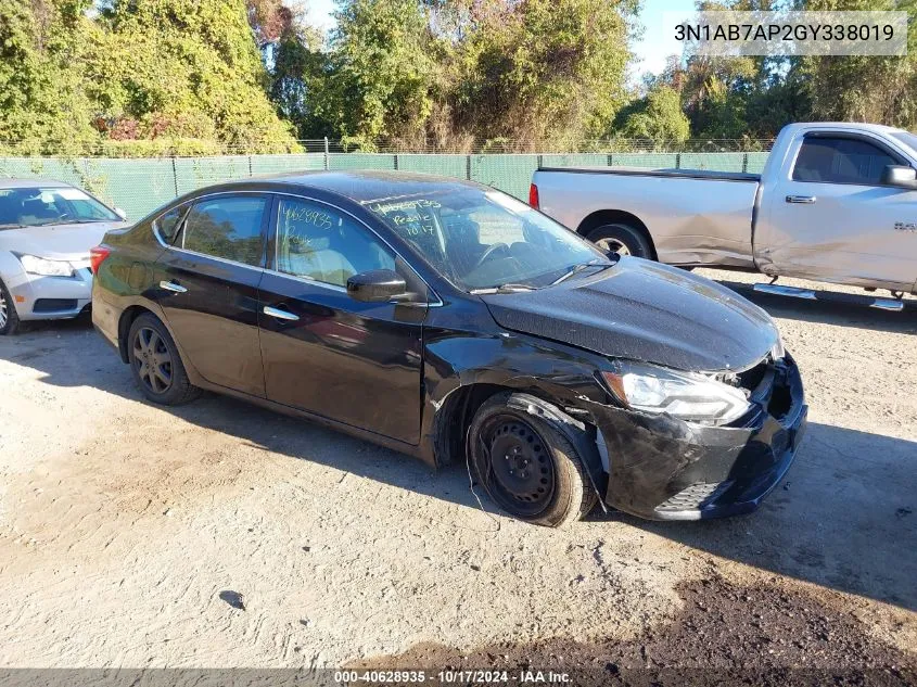 3N1AB7AP2GY338019 2016 Nissan Sentra S